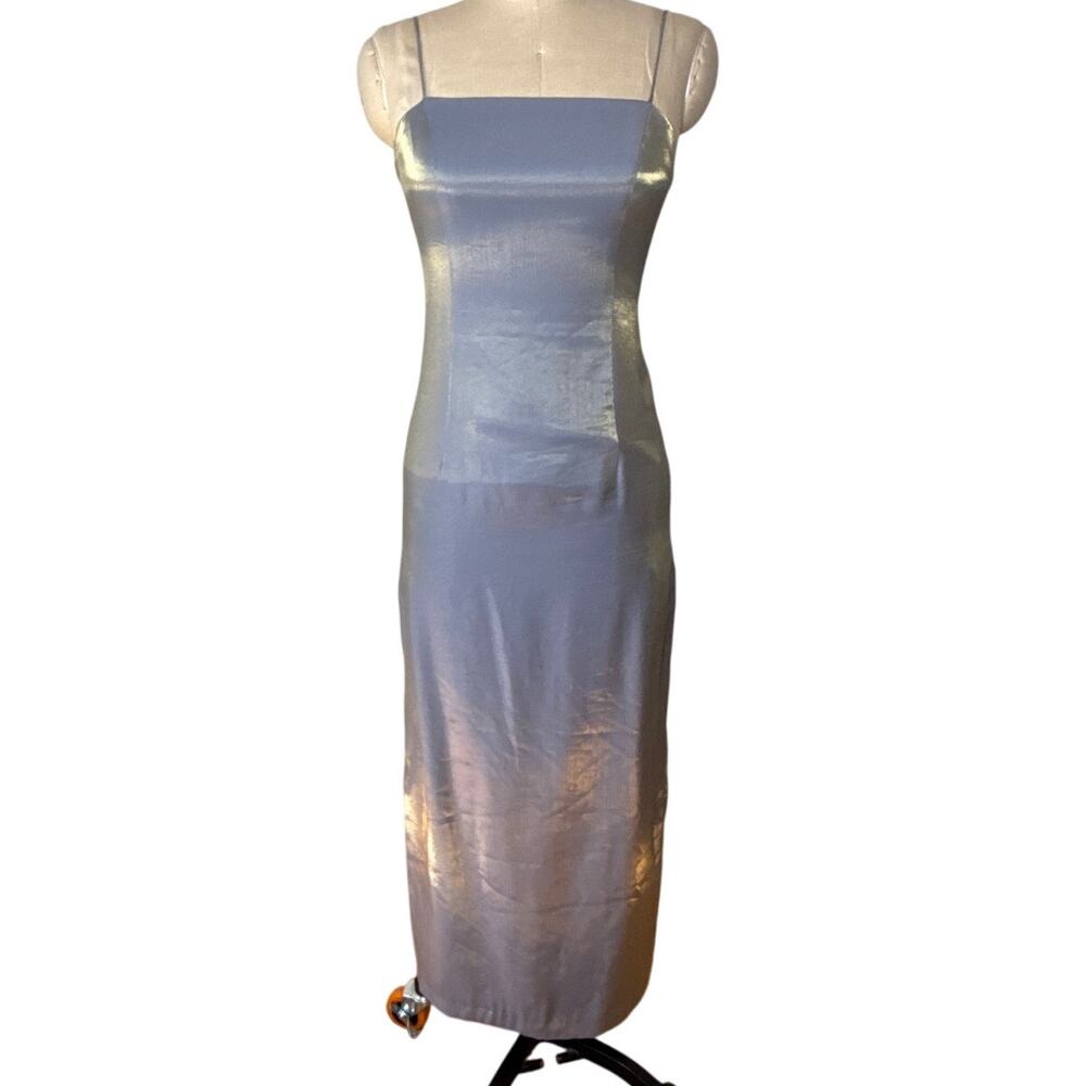 Vintage Corset Back Iridescent Formal Party Dress Size Small Homecoming
